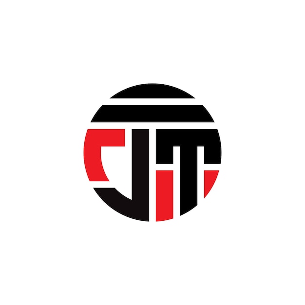 Arte vectorial del diseño de letras del logotipo de JT