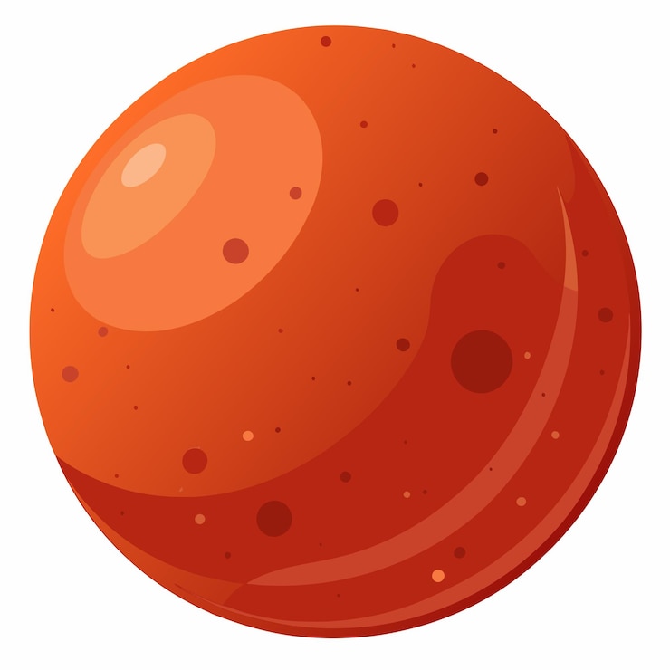 Vector arte vectorial de la esfera marciana viaje cósmico visual