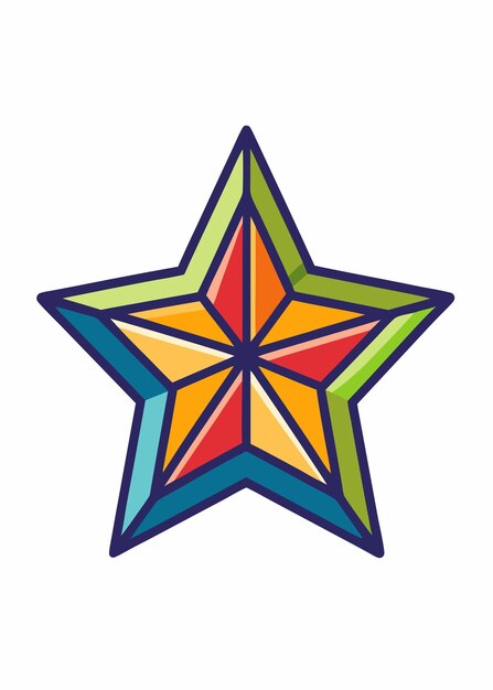 Arte vectorial de Estrella sobre fondo blanco