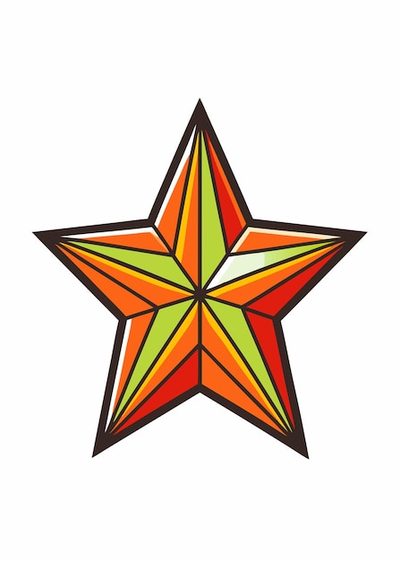 Arte vectorial de Estrella sobre fondo blanco
