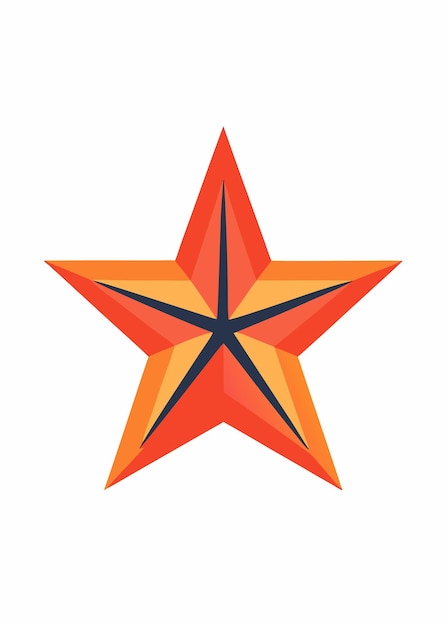 Arte vectorial de Estrella sobre fondo blanco
