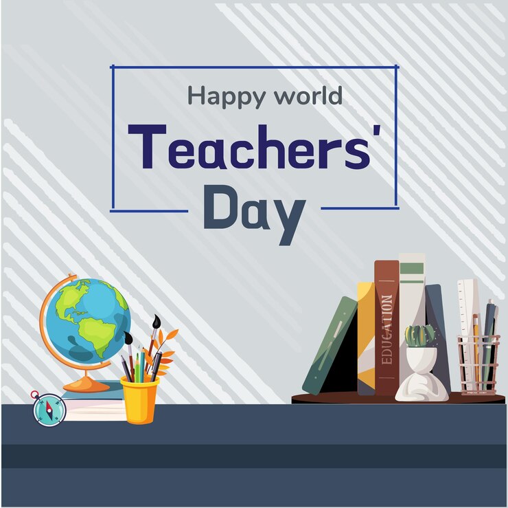 Arte vectorial Feliz día del maestro Día de la educación Evento internacional