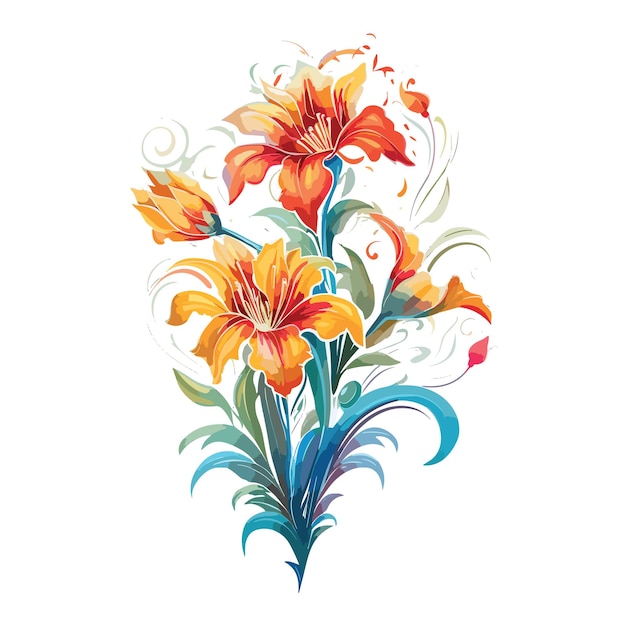 arte vectorial de flores