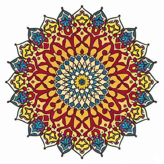 Vector arte vectorial del flujo del sol mandala árabe del ramadán islámico