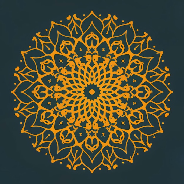 Arte vectorial del flujo del sol Mandala árabe del Ramadán islámico
