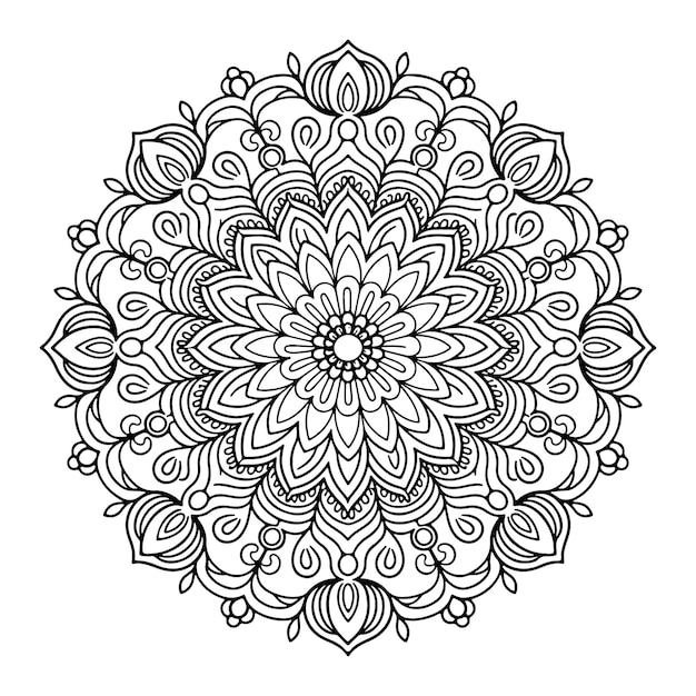 Arte vectorial de fondo del mandala
