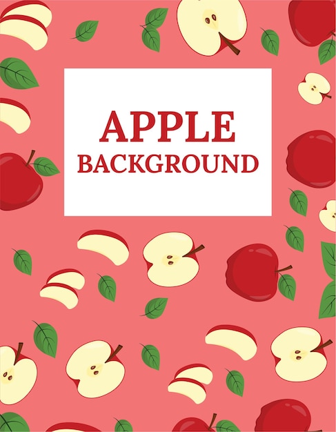 arte vectorial de fondo de manzana