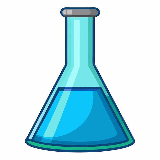 Arte vectorial de frasco cónico vacío
