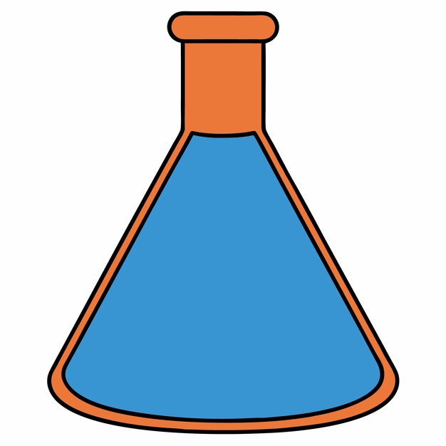 Arte vectorial de frasco cónico vacío