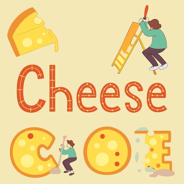 Arte vectorial de fuentes de queso