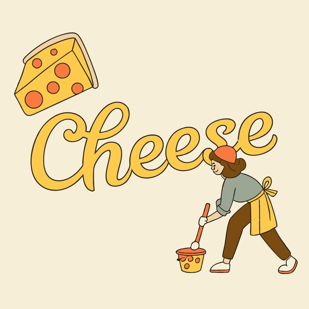 Arte vectorial de fuentes de queso