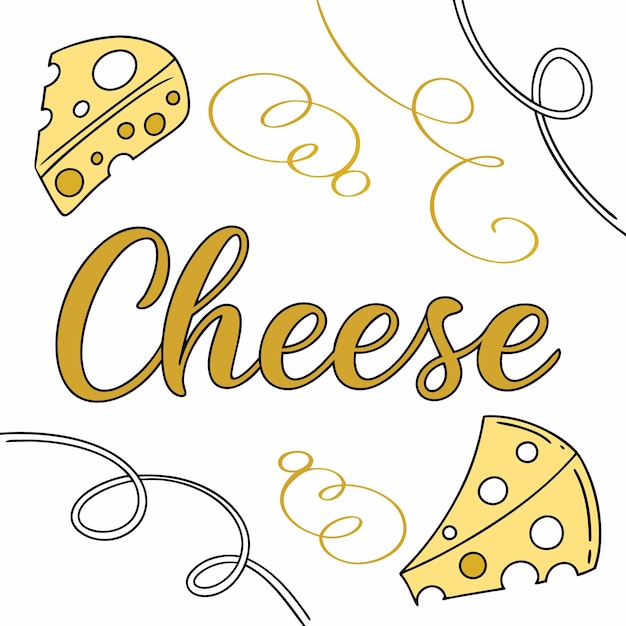 Arte vectorial de fuentes de queso