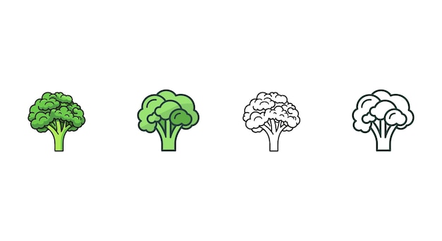 Arte vectorial de la granja de brócoli a la mesa