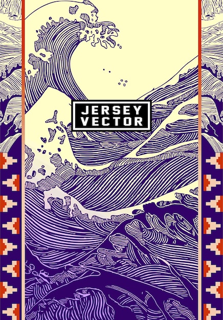 El arte vectorial de Great Wave Jersey