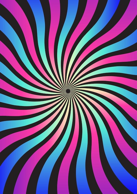Arte vectorial hipnotizado con gradientes coloridos