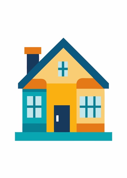 Arte vectorial de Home sobre un fondo blanco