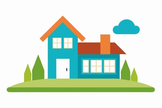 Arte vectorial de Home sobre un fondo blanco