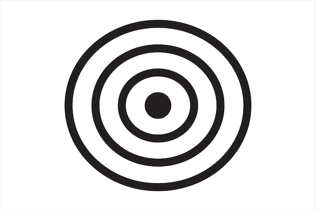 Arte vectorial del icono del círculo objetivo del centro del símbolo