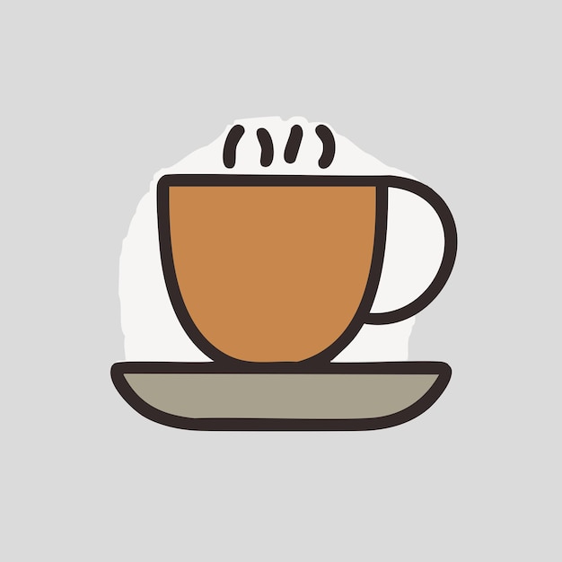arte vectorial de icono plano de la taza de café