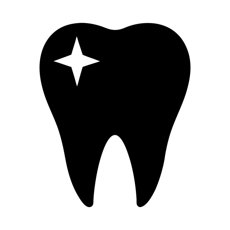 Arte vectorial del icono de la silueta del diente