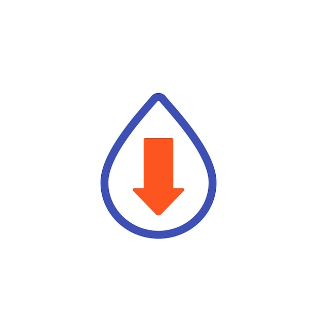 arte vectorial de iconos de bajo nivel de agua