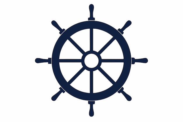 Arte vectorial y ilustración del clipart de la rueda del barco Archivo EPS