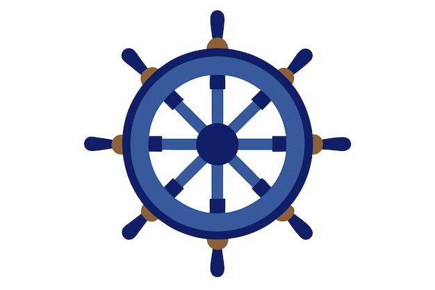 Arte vectorial y ilustración del clipart de la rueda del barco Archivo EPS