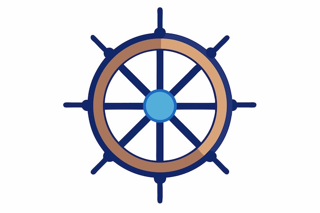Arte vectorial y ilustración del clipart de la rueda del barco Archivo EPS