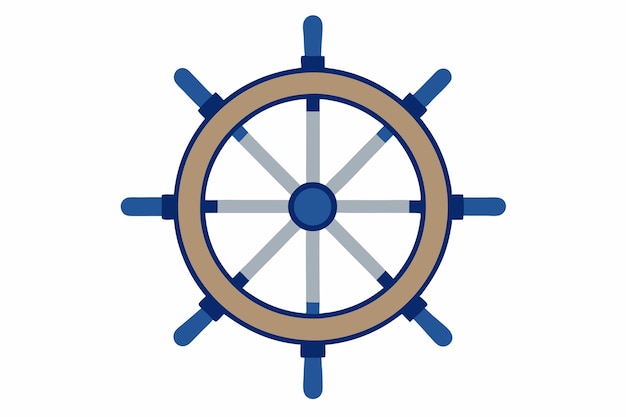Arte vectorial y ilustración del clipart de la rueda del barco Archivo EPS
