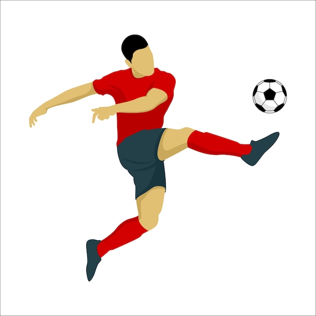 Arte vectorial del jugador de fútbol