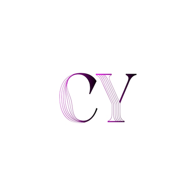 arte vectorial del logotipo cy