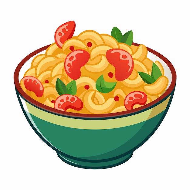 Arte vectorial de macarrones y queso