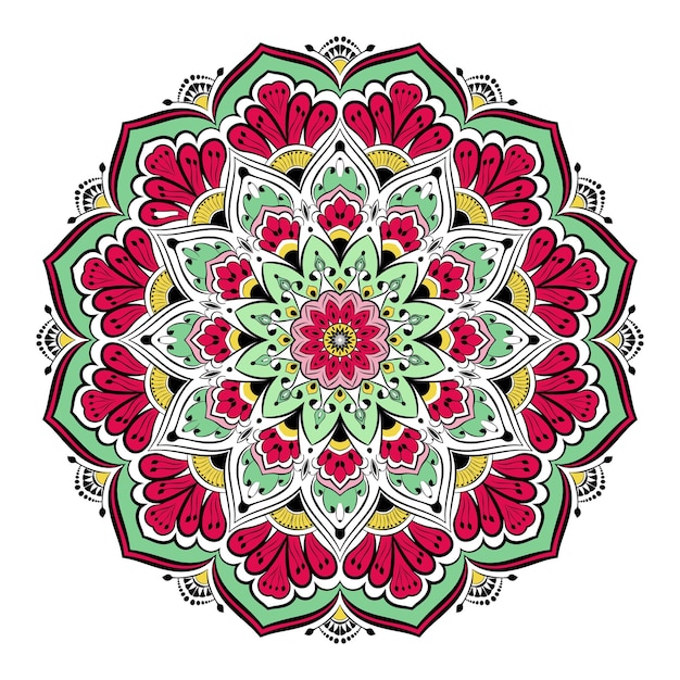 Vector arte vectorial mandala aislado