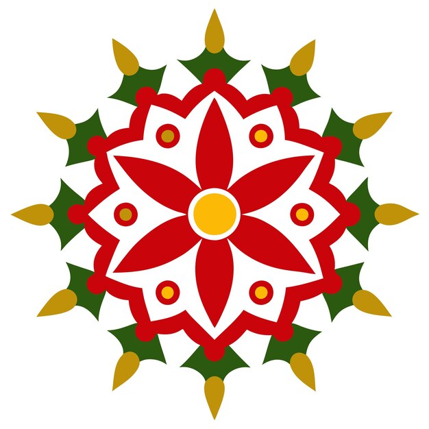 El arte vectorial del mandala de Navidad
