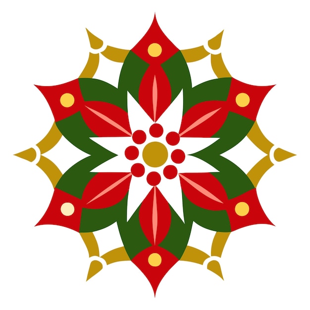 El arte vectorial del mandala de Navidad