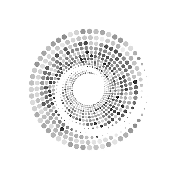 Arte vectorial de medio tono de círculo