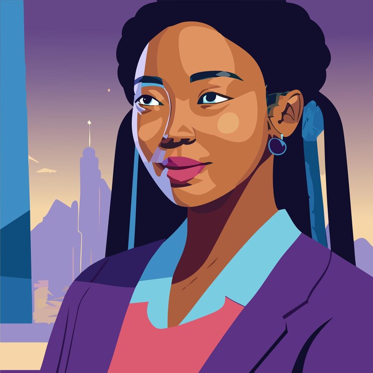 El arte vectorial del metaverso mujeres