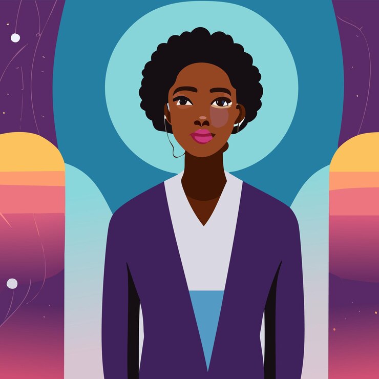 El arte vectorial de las mujeres metaverso