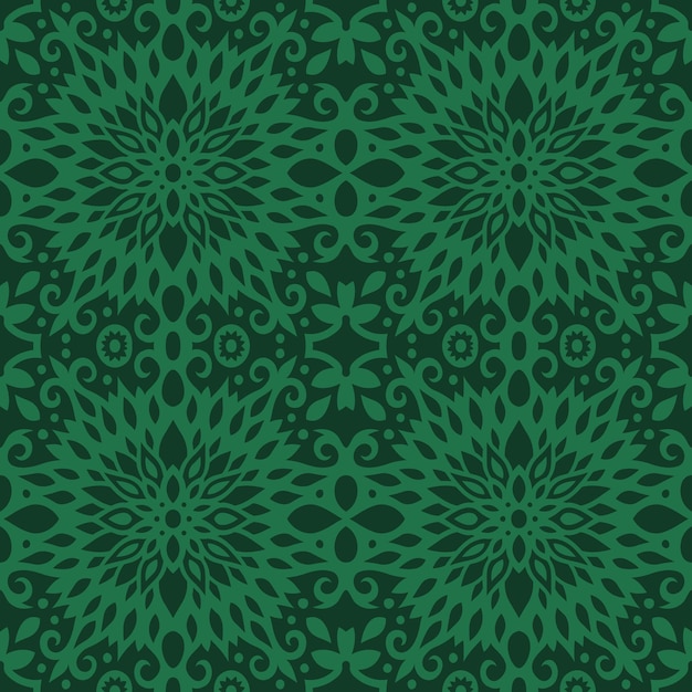 Arte vectorial con patrón de mosaico vintage verde