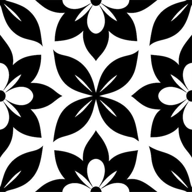 arte vectorial de patrones sin costuras en blanco y negro e ilustración