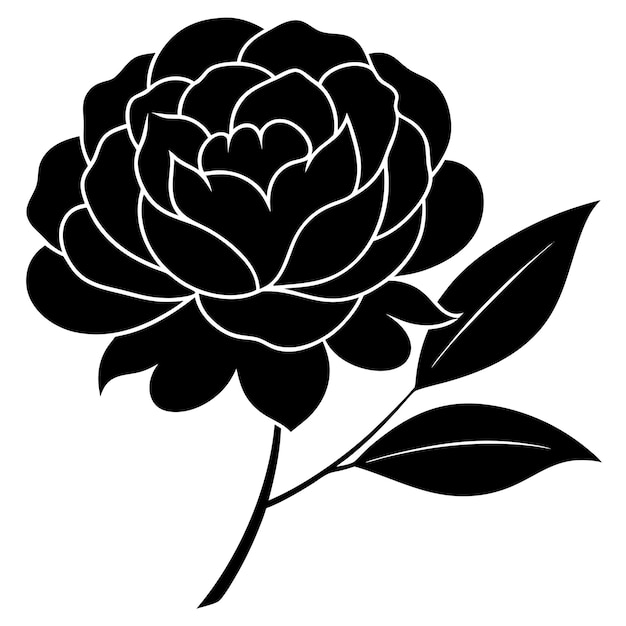 Arte vectorial de las peonías simples