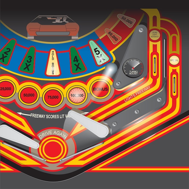 Vector arte vectorial de pinball de casino