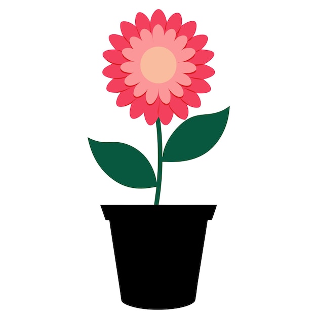 Arte vectorial plano de la flor del crisantemo