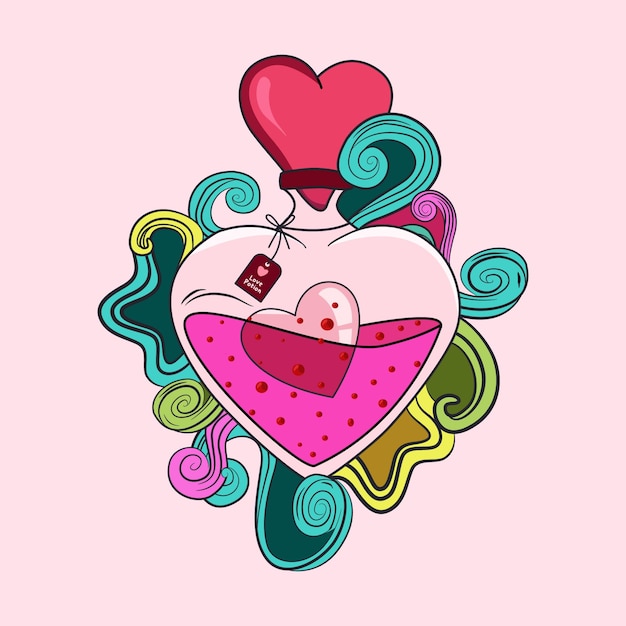 Vector arte vectorial de poción de amor