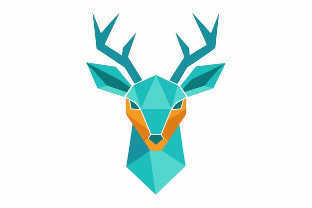 Arte vectorial de retratos geométricos de ciervos