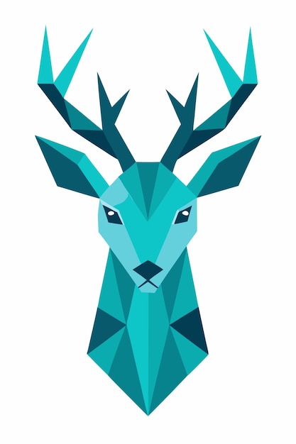 Arte vectorial de retratos geométricos de ciervos