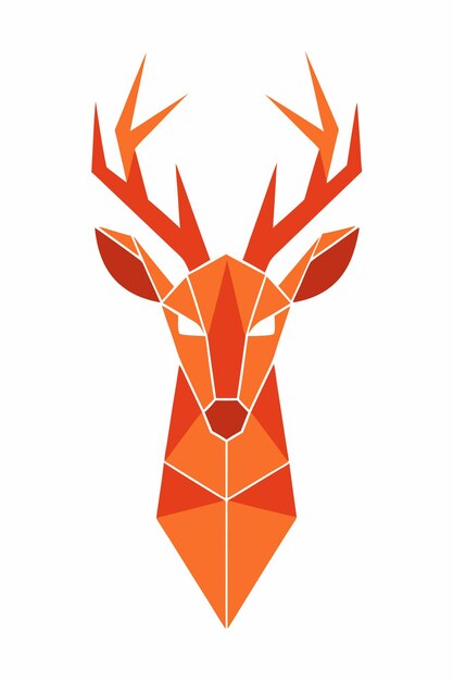 Arte vectorial de retratos geométricos de ciervos