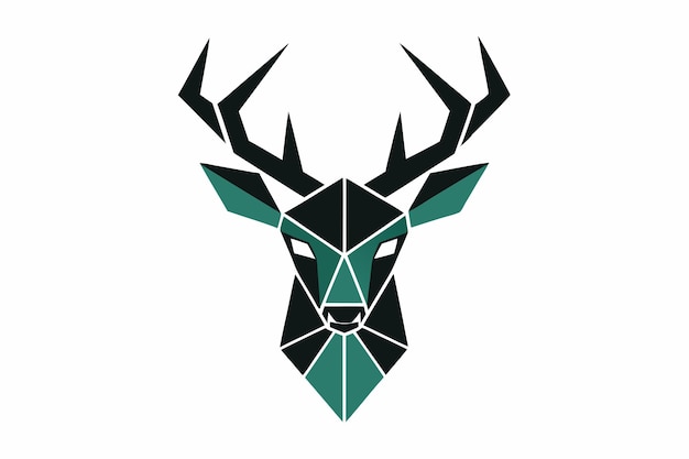 Arte vectorial de retratos geométricos de ciervos