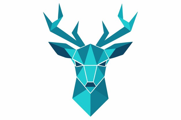 Arte vectorial de retratos geométricos de ciervos