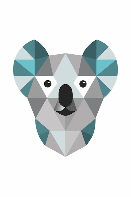 El arte vectorial de los retratos geométricos de Koala